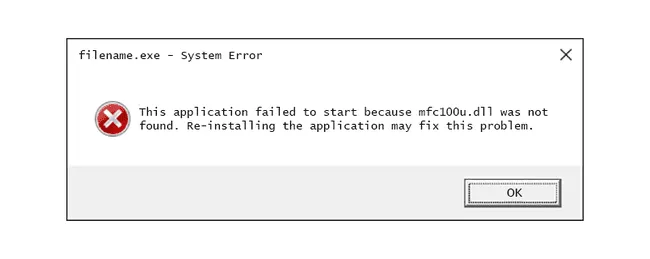 Mfc100u.dll error message