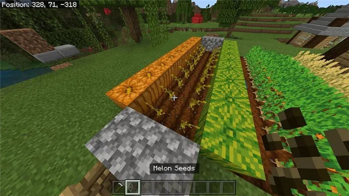  Как сделать сельхозугодья в Minecraft7 