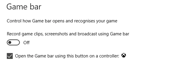 Изменение значений в настройках для устранения проблем с игровой панелью Xbox в Windows 11