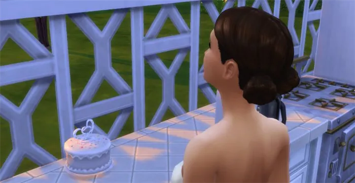 Свадебный торт в The Sims 4.