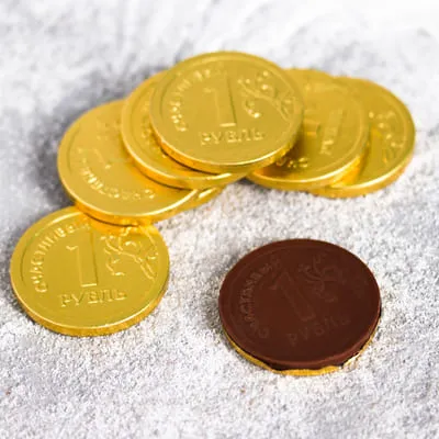 Шоколадные монеты для призов