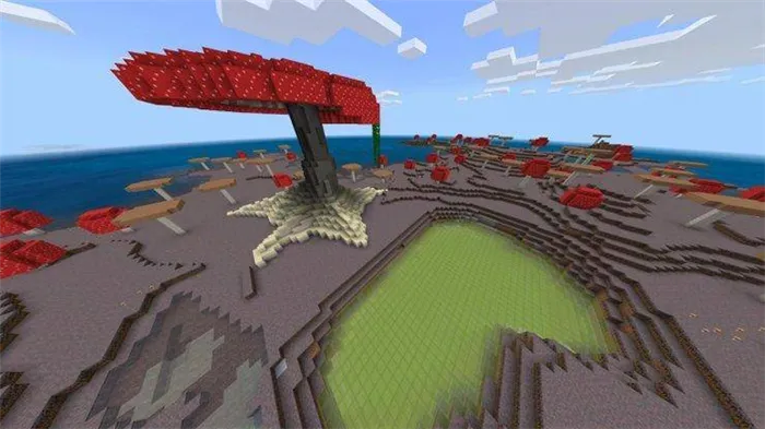Гигантские грибы в Minecraft