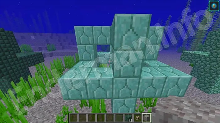 Морские пещеры Minecraft