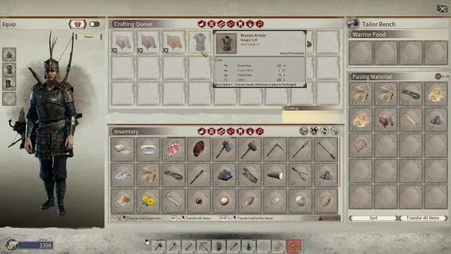Tailor Bench Bronze Armor Crafting in Myth of Empires Early Access Gameplay Overview