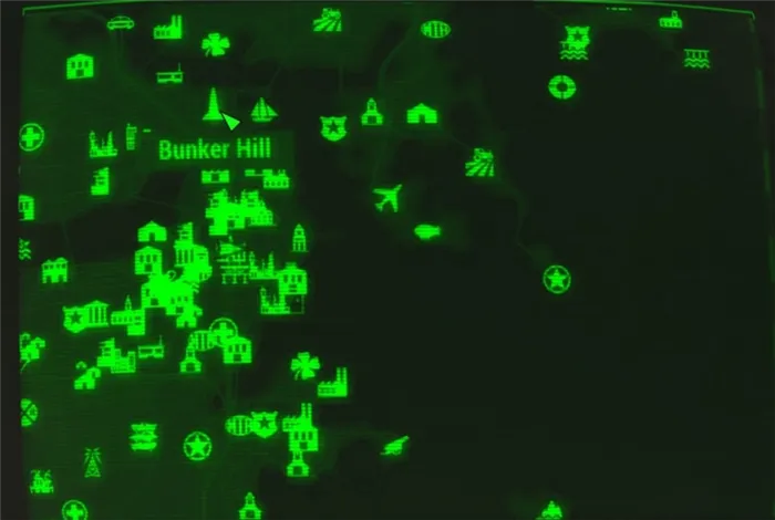 Банкер Хилл на карте Fallout 4