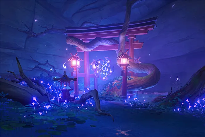Святилище в пещере под деревней Конда | Инадзума, игра Genshin Impact