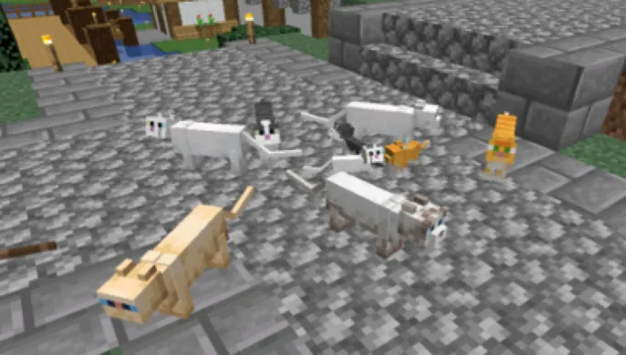 Minecraft 1.14 - как приручить и разводить кошек и лис