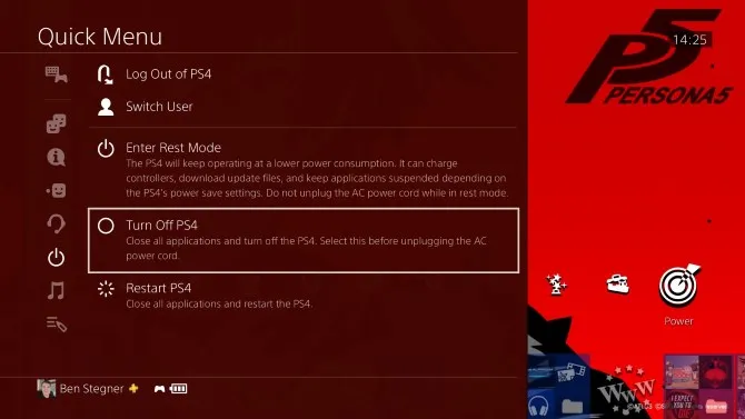 Sony PS4 Turn Off